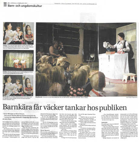 Barnkära får väcker tankar hos publiken